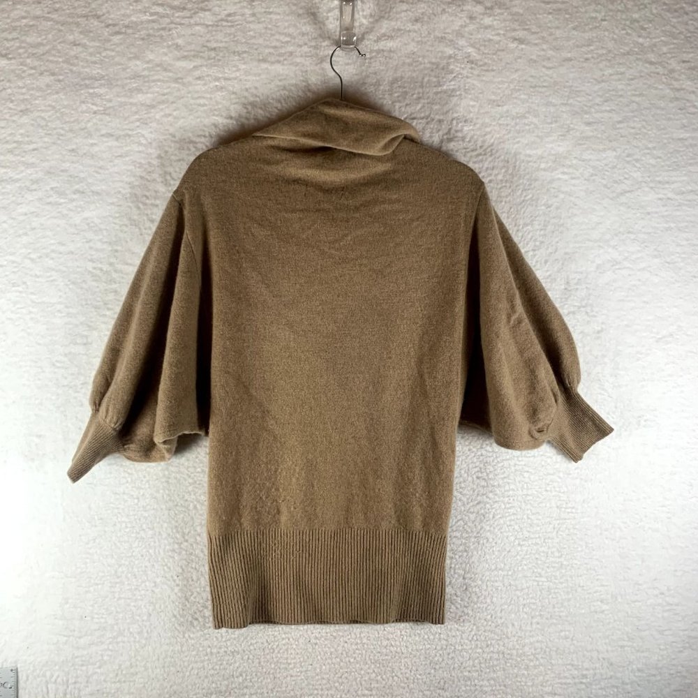 Anthropologie Cashmere Collection Women's Cowl Neck Top Tan Sweater Size XS 8635 - Picture 6 of 8